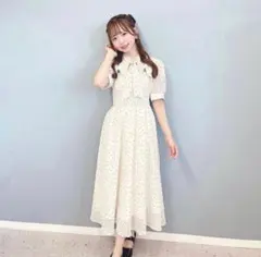 evelyn エブリン ワンピース 半袖 ドット