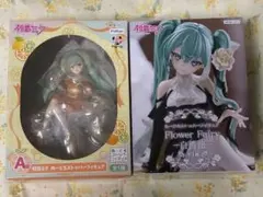 初音ミク ぬーどるストッパー フィギュア 2点セット フリューくじ 白薔薇