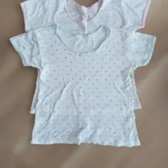 140cm 女の子 リボン柄 アンダーシャツ 2枚セット コットン インナー