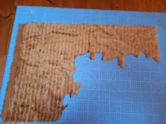 ディストレスストライプモヘア 茶+白 テディベアハンドメイド素材