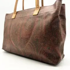 D638 美品 ETRO トートバッグ PVC 肩掛け A4 レザー ペイズリーのサムネイル