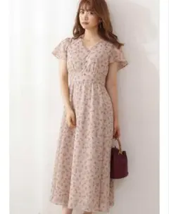 美品☆プロポーションボディドレッシング　フラワーワンピース