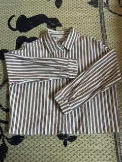 古着　ストライプ 長袖シャツ