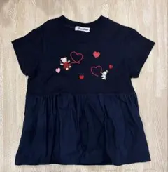 ファミリア　Tシャツ　120 ネイビー　女の子のサムネイル