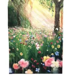 花たちの楽園　　アクリル　原画