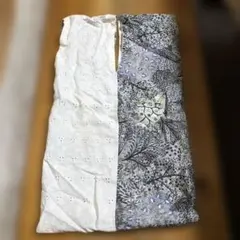 エコバッグ・サブバッグ 白とグレー花柄