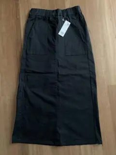 新品 接触冷感 吸水速乾 さらひやIラインスカート ブラック Mサイズのサムネイル