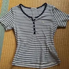 BEIDELLI ストライプ Vネック Tシャツ