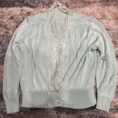 00's vintage カーディガン レース y2k レトロ 古着女子 M