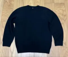 ユニクロ ローゲージクルーネックセーター Mサイズ ブラック