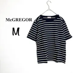 McGREGOR マックレガー ボーダー Tシャツ 半袖 ネイビー×ベージュ Mのサムネイル