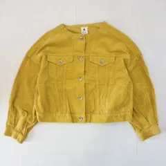 ニコアンド ノーカラージャケット Gジャン コーデュロイ イエロー