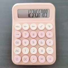 【新品】電卓 可愛い パステルカラー ポチッと大きめ 丸ボタン 計算機 勉強