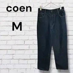 コーエン　ダークブルー デニム　M ストレートデニム カジュアル　ハイウエスト
