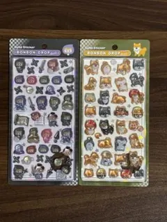 ボンボンドロップシール 和柄 柴犬 忍者 2枚セット