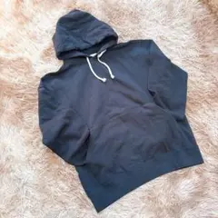 チャンピオン （M）プルオーバーパーカー ブラック 無地 ワンポイント ロゴ