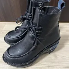 美品 Hina Day Green 本革 厚底チロリアンブーツ SS 3E日本製のサムネイル