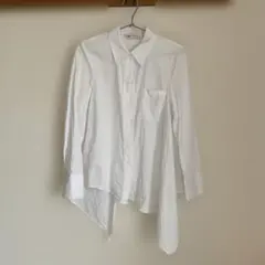 ZARA ホワイト アシンメトリックシャツ S