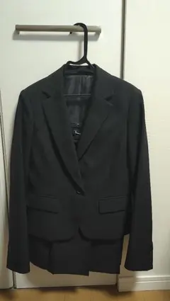 黒 ストライプ スーツ ジャケット·スカート セット