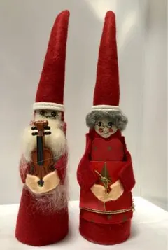 クリスマス置物　サンタクロース　２個　高さ２６㎝