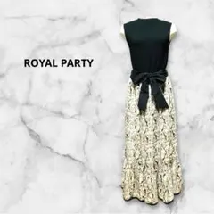 ROYAL PARTY ドッキングワンピ パイソン柄 リボン　フリー