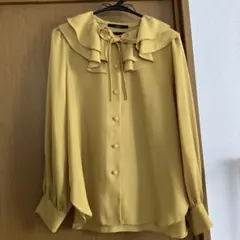 Liesse フリルカラー ブラウス 長袖 イエローのサムネイル