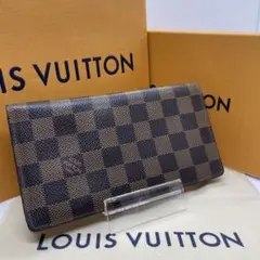 【極美品】ルイヴィトン N61823 札入れ 長財布 レザー ダミエ ブラウン