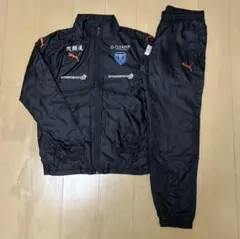 横浜FC トレーニングウィンドブレーカー　上下セット　Lサイズ　スポンサー入り