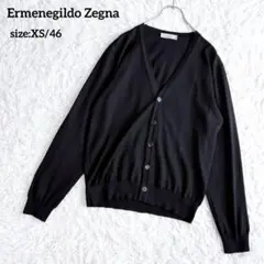 Ermenegildo Zegna ゼニア 薄手ウールカーディガン ブラックのサムネイル