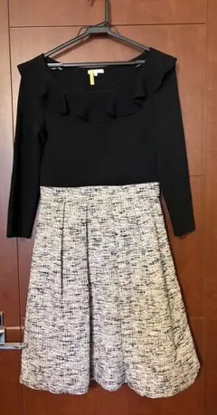 TO BE CHIC ツイード ドッキング ワンピース 38