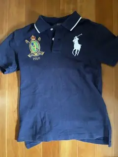 y2k ラルフローレン　 ビックポニー　ネイビー ポロシャツ