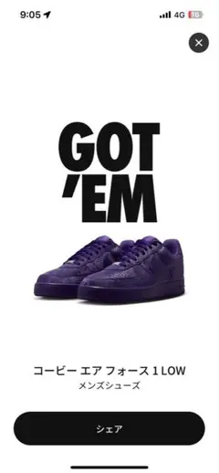 Nike Air Force 1 Low "Court Purple