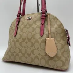 良品 COACH ショルダーバッグ PVCレザー シグネチャー 2way