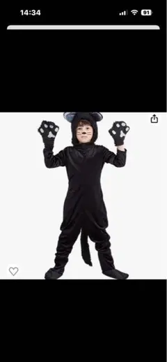 黒猫　ハロウィン　コスプレ　キッズ