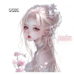【0091】Shine Girls オリジナル人物ステッカー4枚-バラ売り可