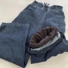 裏地フリース ダークブルーパンツ