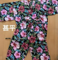 レディース　甚平　浴衣　夏祭り　花火　セットアップ