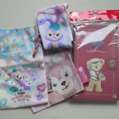 ダッフィー&フレンズ リングノート 巾着 ミニタオル 4点セット