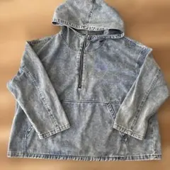 SHEIN フード付き　デニムジャケット 3XL ジャケット　フード　4Lのサムネイル
