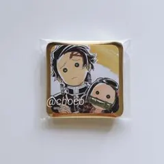 鬼滅の刃 DINING お楽しみくじ スクエア缶バッジ 竈門兄妹