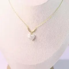 淡水パール ネックレス ハート バロックパール
