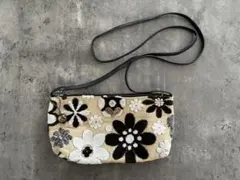 Think Bee! ショルダーバッグ 花柄 シェニール織 ブラック フラワー