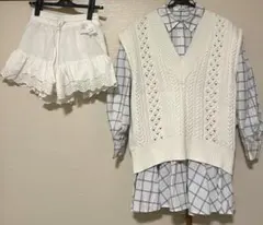 SNIDEL/LILY BROWN シャツチュニックワンピ3点セット