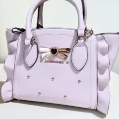 メルカリ市限定　サマンサベガ リボンスタッズフラッター(ミニ) ピンクベージュ