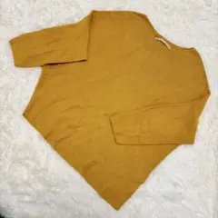 日本製✨〈huitieme nid〉マスタード ドルマンスリーブニット