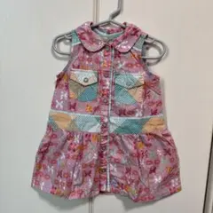 oilily 蝶と花柄 ノースリーブワンピース 98cmのサムネイル
