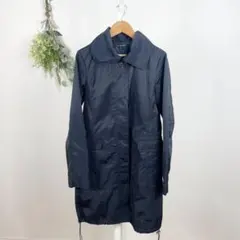 T1368 ロートレアモン　レインコート　ロング　ネイビー　M 長袖　セールのサムネイル