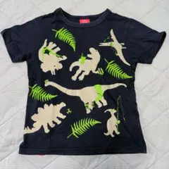 オジコ　恐竜柄 半袖Tシャツ ネイビーのサムネイル