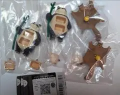 KIYATA 木工アート ミニチュアコレクション ムササビ パンダ 4個セット