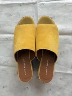 FABIO RUSCONI スエード サンダル 厚底 39美品のサムネイル
